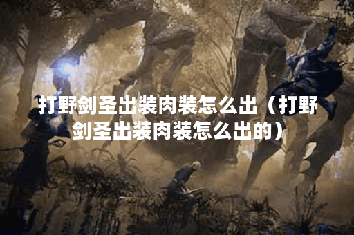 打野剑圣出装肉装怎么出（打野剑圣出装肉装怎么出的）