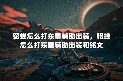 貂蝉怎么打东皇辅助出装，貂蝉怎么打东皇辅助出装和铭文