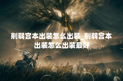 削弱宫本出装怎么出装_削弱宫本出装怎么出装最好