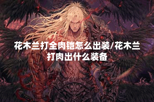 花木兰打全肉铠怎么出装/花木兰打肉出什么装备