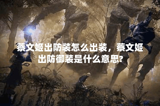 蔡文姬出防装怎么出装，蔡文姬出防御装是什么意思?