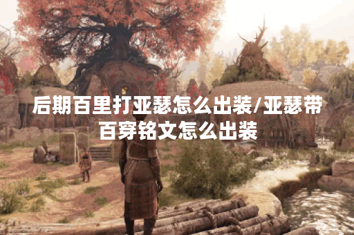 后期百里打亚瑟怎么出装/亚瑟带百穿铭文怎么出装