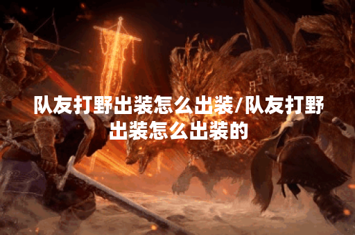 队友打野出装怎么出装/队友打野出装怎么出装的