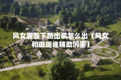 风女露露下路出装怎么出（风女和璐璐谁辅助厉害）