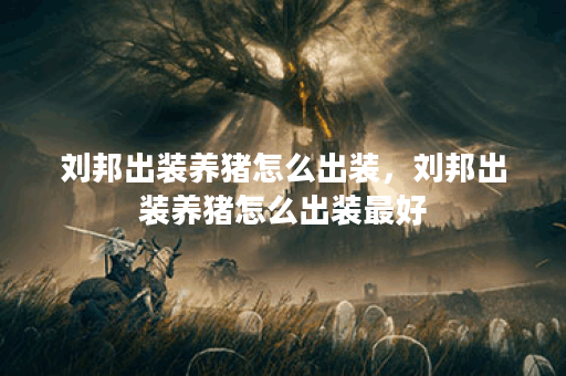 刘邦出装养猪怎么出装,刘邦出装养猪怎么出装最好 刘邦出装养猪怎么出装,刘邦出装养猪怎么出装最好