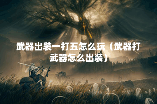 武器出装一打五怎么玩（武器打武器怎么出装）