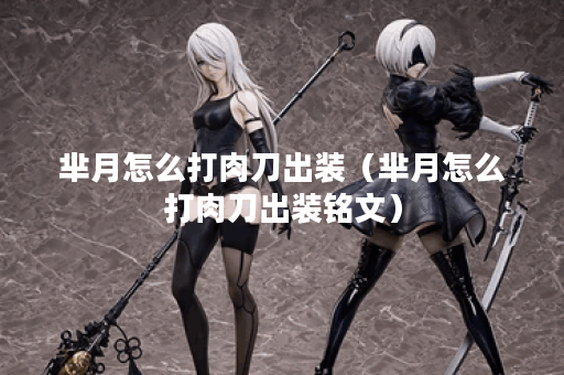 芈月怎么打肉刀出装（芈月怎么打肉刀出装铭文）