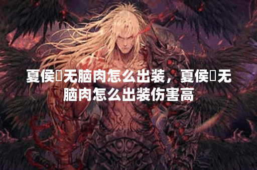 夏侯惇无脑肉怎么出装，夏侯惇无脑肉怎么出装伤害高
