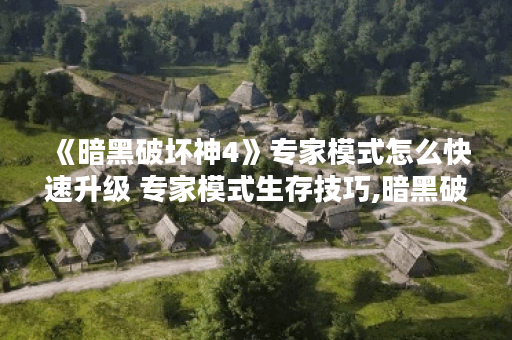 《暗黑破坏神4》专家模式怎么快速升级 专家模式生存技巧,暗黑破坏神4手游资讯