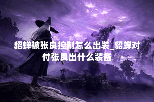 貂蝉被张良控制怎么出装_貂蝉对付张良出什么装备