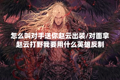 怎么叫对手送你赵云出装/对面拿赵云打野我要用什么英雄反制