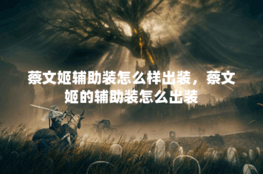 蔡文姬辅助装怎么样出装，蔡文姬的辅助装怎么出装