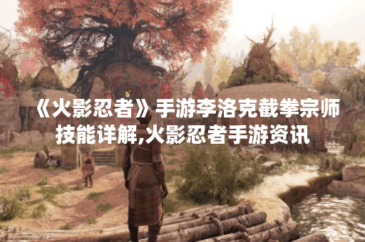 《火影忍者》手游李洛克截拳宗师技能详解,火影忍者手游资讯