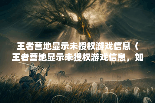 王者营地显示未授权游戏信息（王者营地显示未授权游戏信息，如何解