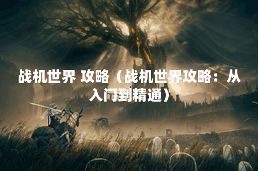 战机世界 攻略（战机世界攻略：从入门到精通）