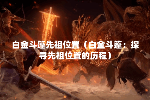 白金斗篷先祖位置（白金斗篷：探寻先祖位置的历程）