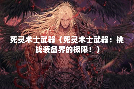 死灵术士武器（死灵术士武器：挑战装备界的极限！）
