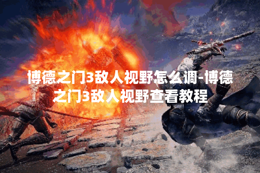 博德之门3敌人视野怎么调-博德之门3敌人视野查看教程