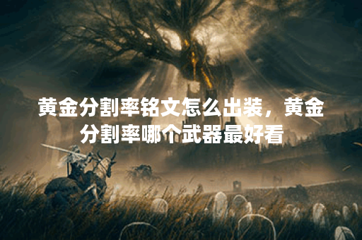 黄金分割率铭文怎么出装，黄金分割率哪个武器最好看