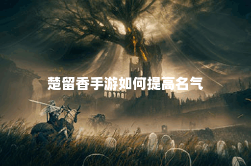 楚留香手游如何提高名气