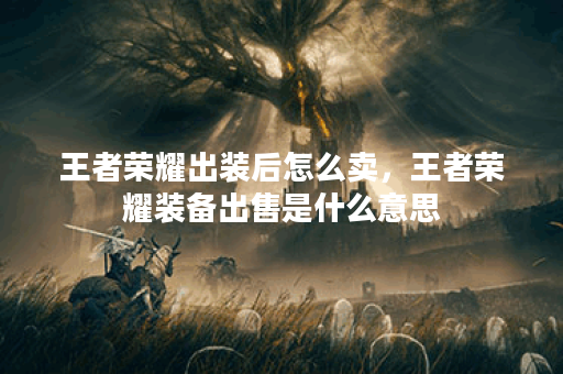 王者荣耀出装后怎么卖，王者荣耀装备出售是什么意思