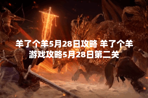 羊了个羊5月28日攻略 羊了个羊游戏攻略5月28日第二关