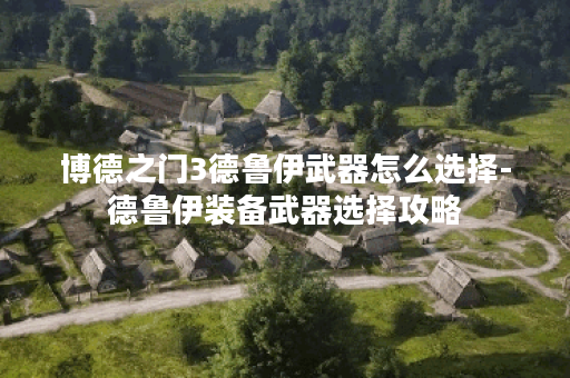 博德之门3德鲁伊武器怎么选择-德鲁伊装备武器选择攻略