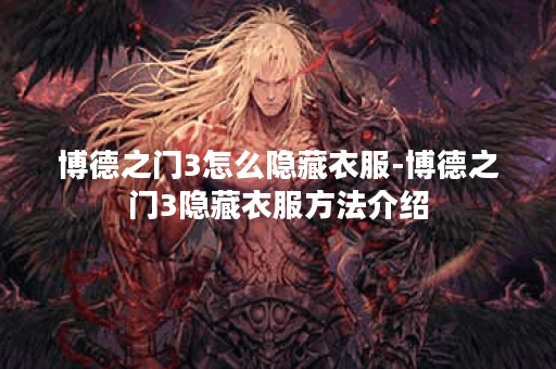 博德之门3怎么隐藏衣服-博德之门3隐藏衣服方法介绍