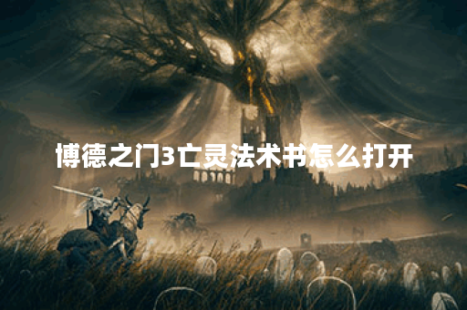 博德之门3亡灵法术书怎么打开