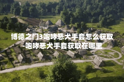 博德之门3咆哮恶犬手套怎么获取-咆哮恶犬手套获取在哪里
