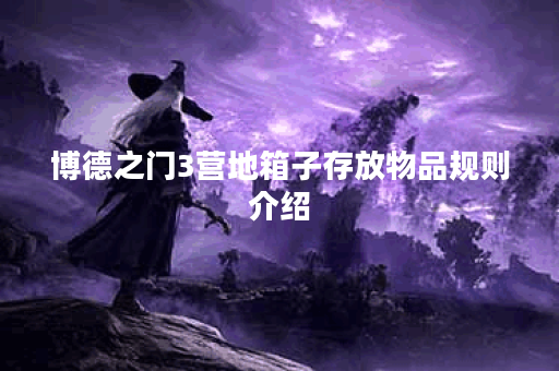 博德之门3营地箱子存放物品规则介绍