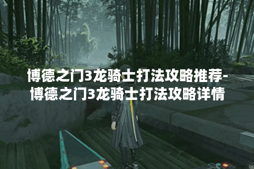博德之门3龙骑士打法攻略推荐-博德之门3龙骑士打法攻略详情