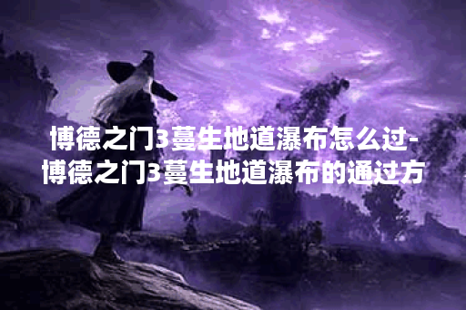 博德之门3蔓生地道瀑布怎么过-博德之门3蔓生地道瀑布的通过方法
