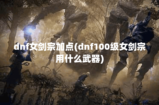 dnf女剑宗加点(dnf100级女剑宗用什么武器)