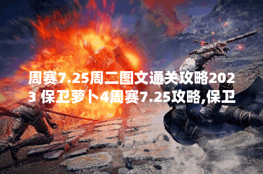 周赛7.25周二图文通关攻略2023 保卫萝卜4周赛7.25攻略,保卫萝卜4资讯