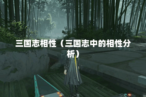 三国志相性（三国志中的相性分析）
