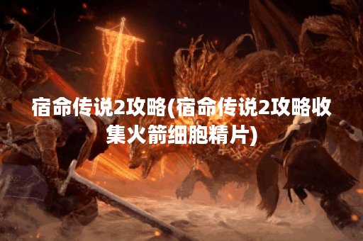 宿命传说2攻略(宿命传说2攻略收集火箭细胞精片)