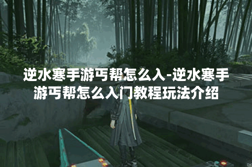 逆水寒手游丐帮怎么入-逆水寒手游丐帮怎么入门教程玩法介绍