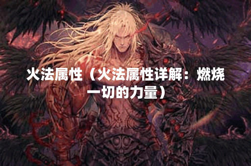 火法属性（火法属性详解：燃烧一切的力量）