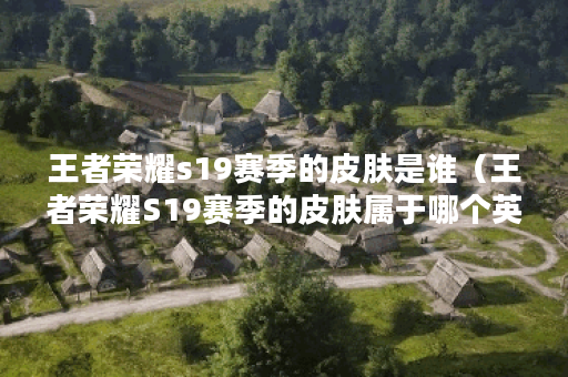 王者荣耀s19赛季的皮肤是谁（王者荣耀S19赛季的皮肤属于哪个英雄）