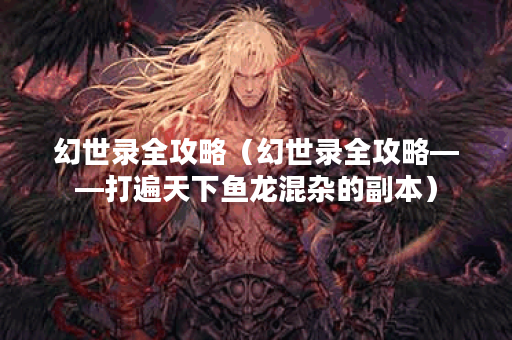 幻世录全攻略（幻世录全攻略——打遍天下鱼龙混杂的副本）
