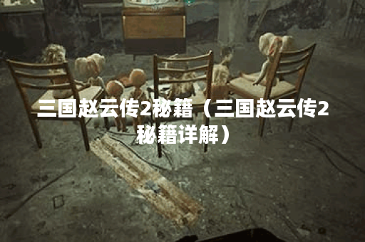 三国赵云传2秘籍（三国赵云传2秘籍详解）