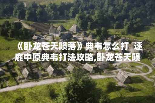 《卧龙苍天陨落》典韦怎么打  逐鹿中原典韦打法攻略,卧龙苍天陨落资讯