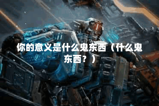 你的意义是什么鬼东西（什么鬼东西？）