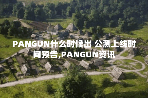 PANGUN什么时候出 公测上线时间预告,PANGUN资讯