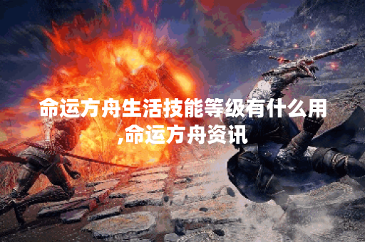 命运方舟生活技能等级有什么用,命运方舟资讯
