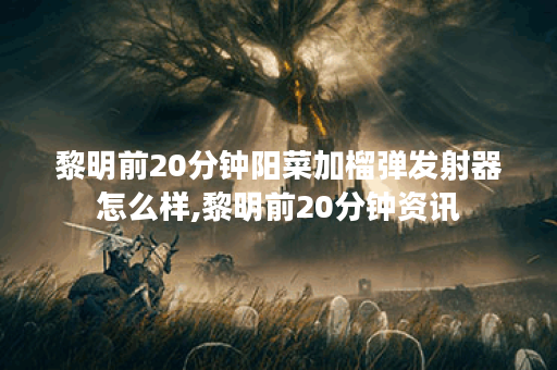 黎明前20分钟阳菜加榴弹发射器怎么样,黎明前20分钟资讯