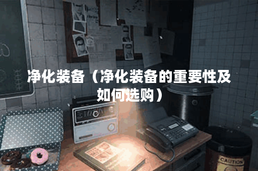 净化装备（净化装备的重要性及如何选购）