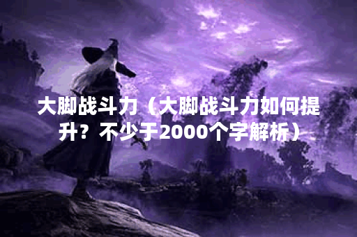 大脚战斗力（大脚战斗力如何提升？不少于2000个字解析）