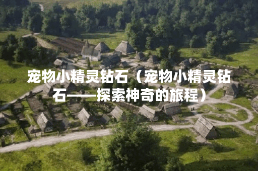 宠物小精灵钻石（宠物小精灵钻石——探索神奇的旅程）